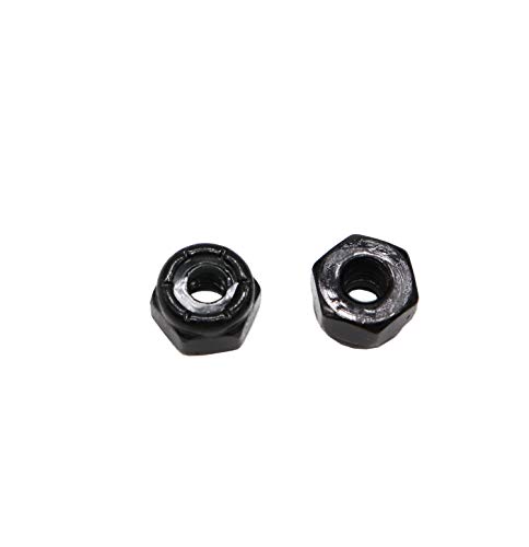 Binifimux 100Pcs M2 X 0.4Mm Black Nylock Nuts Hex Nylon Insert Self Lock Nuts, Carbon Steel 4.8 Grade thumb #4