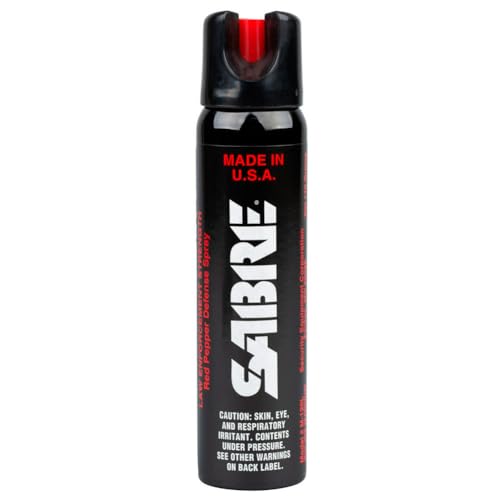 SABRE Magnum 120 3-In-1 Defense Spray, 35 Bursts, 12-Foot (4-Meter) Range, Triple Protection Formula Contains Pepper Spray, CS Military Gas and UV Marking Dye, Extra Large 92.4 Gram Canister