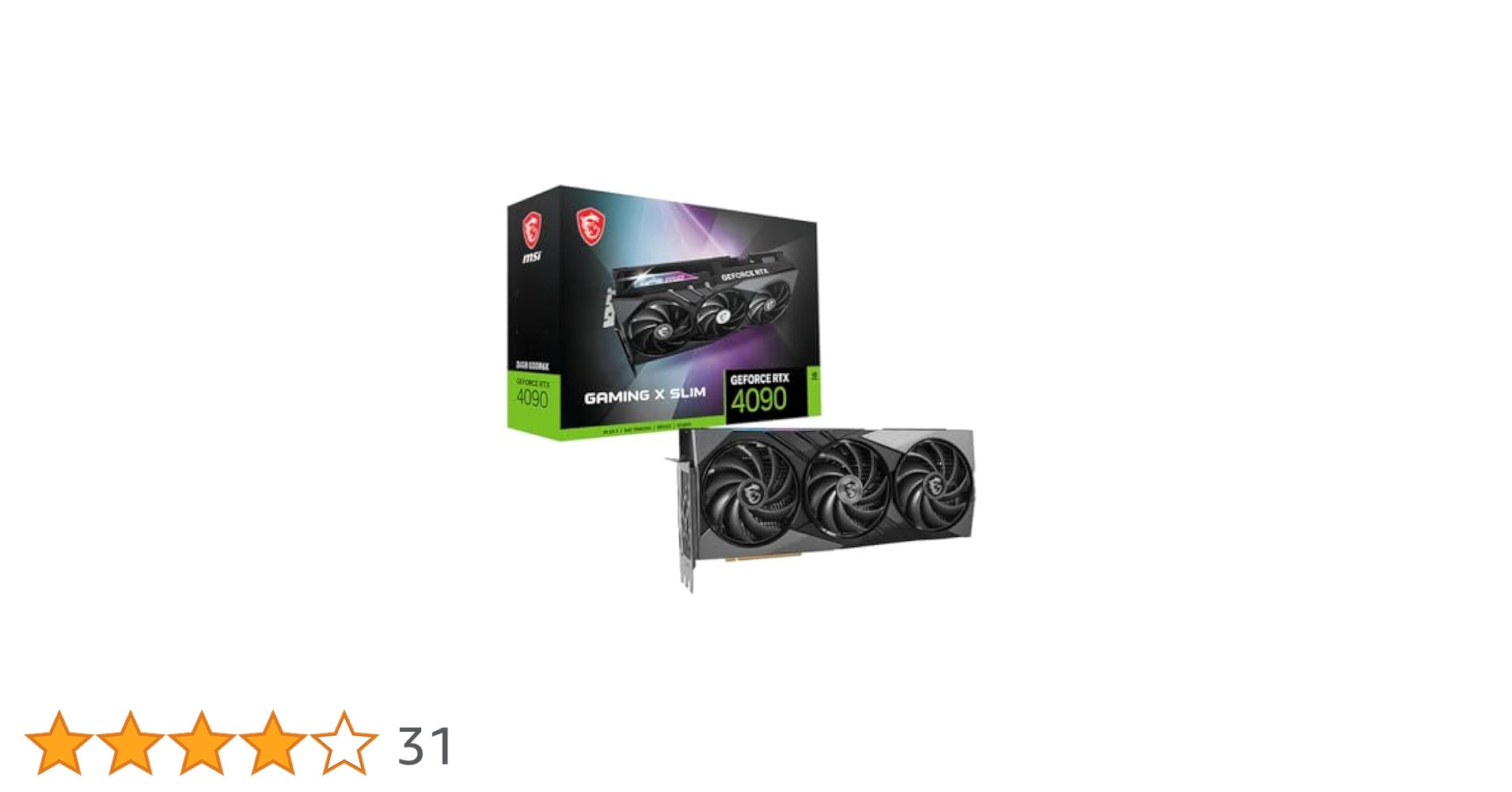 Amazon | MSI GeForce RTX 4090 ゲーミングX Slim 24G, V510