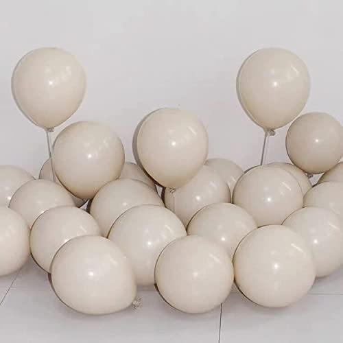 Image of Sandwhite Retro Balloons 50pcs Kit for Birthday, Anniversary, Welcome Baby, Baby Shower, Theme Party Decoration of Boys Girls Men Women | AR Giftzadda (Retro Sandwhite)