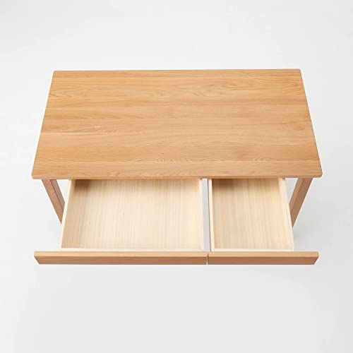 無印良品 木製デスク 幅110×奥行55×高さ70cm オーク材 44873