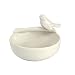 Creative Co-op DA2501 Round Ceramic Bowl with Bird, White