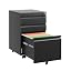 Black-3 Drawers on Wheels-h23.62in