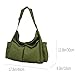 Canvas Messenger Bag Large Crossbody Bag with Multiple Pockets Canvas Shoulder Tote Bag for Women and Men (Army Green)