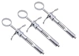 Generisch 3 Dental-Absaugspritzen der Premium-Klasse, 1,8 ml Fassungsvermögen mit Ein-Ring-Design und Fingerablagen – Hochwertige Karpulenspritze 1,8 cc mit metrischem Gewinde