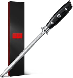 SHAN ZU Honing Steel 20CM Japanese Knife Sharpening Steel High Carbon Sharpening Rod Professional Kitchen Knife Sharpener for Kitchen Knife