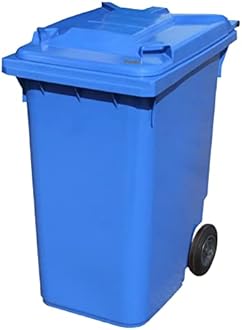 BritishBins Blue 360 ltr Wheelie Bin - Large Size Household Wheelie Bin (For Many Councils) - Tough & Durable - For All Your Outdoor Rubbish & Recycling - EN840 Certified & Tested