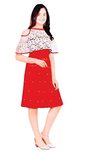 Image of FELLAMO Girl's A-Line Knee Length Dress