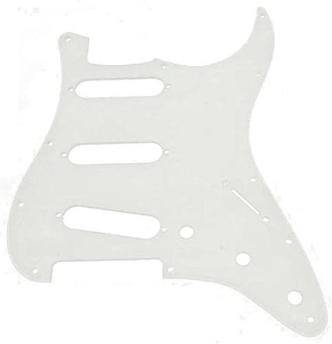 Miniatura 29 de KAISH 11 Agujero ST/Strat Estilo Pickguard SSS Pick Guard para USA/México Stratocaster/Strat Black Pearl Perla de abulón.