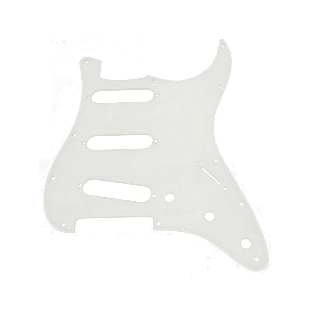 KAISH Pickguard SSS z 11 otworami w stylu ST/Strat do Stratocaster/Strat Made in USA/Meksyku, przezroczysty, 1-warstwowy