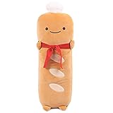 VHYHCY Toast Bread Pillow Funny Food Plush Toy Pillows Small Cute Stuffed Plush Toast Sofa Pillow (French Baguette, Brown)