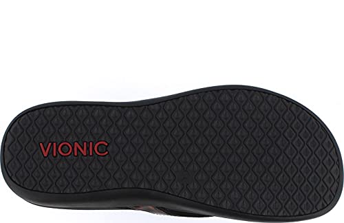 Vionic Tide Ii - Women's Leather Orthotic Sandals - Black-Tortoise - 7 Medium #TOP5