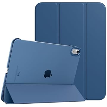 TiMOVO Cover Custodia Compatibile con iPad (A16) 11 Generazione 11 Pollici 2025/iPad 10 Generazione 10,9" 2022, Retro in PC Rigido Semi-Trasparente, Auto Sveglia/Sonno, Grigio Blu