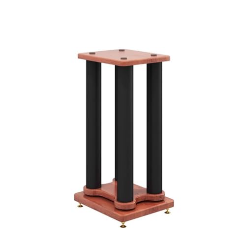 Soportes de madera para altavoces de escritorio y satélite de cine en casa con diseño hueco para relleno de arena, 1 pieza (20 x 25 x 50 cm)