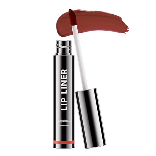 Image of Lip Stain Peel Off, Waterproof Lip Liner with Plumping Effect, Long Lasting Moisture, Transfer Resistant & Non-Stick Cup, Rose Color