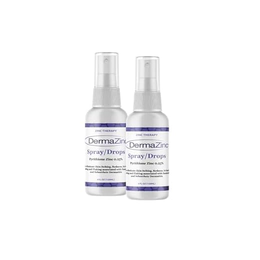 DermaZinc Therapy Spray/Drops, Zinc Spray for Skin Disorder Relief Drops for Psoriasis, Dermatitis, Eczema, and Other Skin Condition Symptoms 4 oz (Pack of 2)