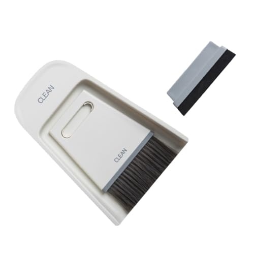 KIXZSAZ PP EVA ほうきちり取りセット 再利用可能 洗える 交換用 オフィス コンピューター テーブル デスクトップ ラップトップ ダスター ダスト リムーバー, グレー ホワイト