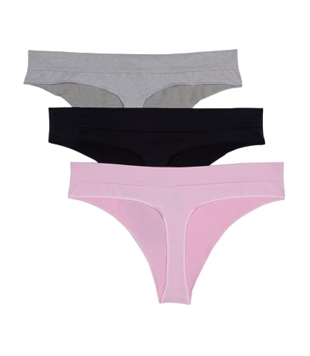 Image of adidas womens Seamless Thong Underwear 3-pack