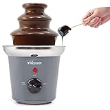 Fácil de usar: el recipiente de chocolate de acero inoxidable es ajustable en altura para un flujo equilibrado de chocolate. Además, las cascadas extrasuaves apoyan un buen flujo de chocolate.