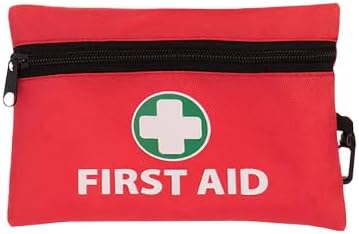 First Aid Kit, Mini Empty First Aid Kit, Oxford Survival Kits, Small First Aid Pouch, Travel Essentials for Travel Car Home Workplace Kids Camping Hiking Motorbike Holiday, Red