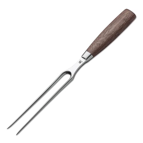 BÖKER SOLINGEN® Core Profi Fleischgabel zum Braten geschmiedet - Edelstahl Braten-Gabel rostfrei in Geschenk-Box - Tranchiergabel mit Holz-Griff