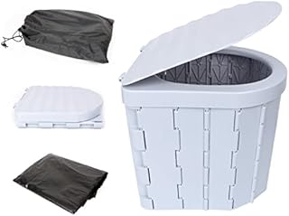 LAMPTOP Portable Toilet/Camping Toilet/Portable Folding Toilet Travel Toilet with 12Pcs Bags/Porta Potty Car
