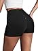 Avanova Women Double Slit Skort Bodycon Mini Skirt High Waisted Short Skirts Black Small