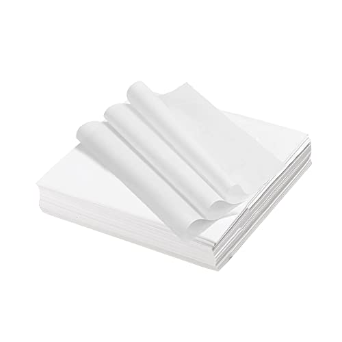 Yuyouqu 100 hojas de papel de pergamino precortadas para forros de cestas de alimentos, freír, freidora de aire, parrilla de parrilla, horno de 12 x 12 pulgadas, hojas de papel encerado antiadherente,