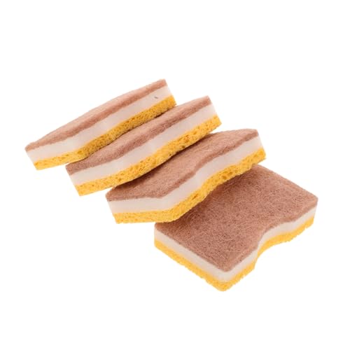 ERINGOGO Kitchen Sponges Dish Scouring Pads Oil-Resistant Fast Drying 4 Pack Set