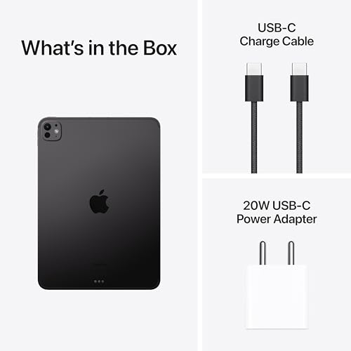 Image of Apple iPad Pro 11″ (M4): Ultra Retina XDR Display, 256GB, 12MP Front Camera / 12MP Back Camera, LiDAR Scanner, Wi-Fi 6E + 5G Cellular with eSIM, All-Day Battery Life, Standard Glass - Space Black