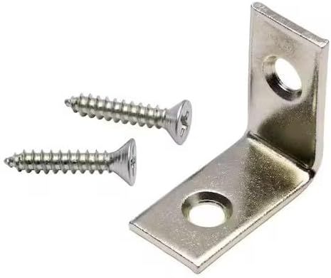 Pack of 3 MLK 1" Stainless Steel 2 Hole Design Corner BrMLK Rust Resistant