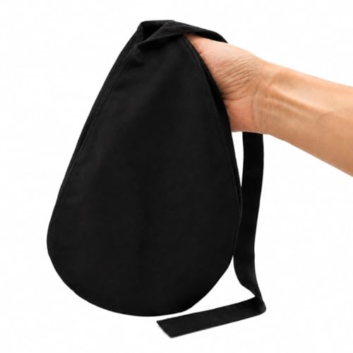 Image of Original Pure Cotton Gomukhi Japa Mala Bag /Chanting Bag or Beads Bag /Jholi /Thole with Zip Pocket and Sakshi Mala Counter, Colour; Black (Pack of 1)