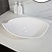 MEKKHALA Rectangular White Vessel Sink with Pop-up Drain - 22