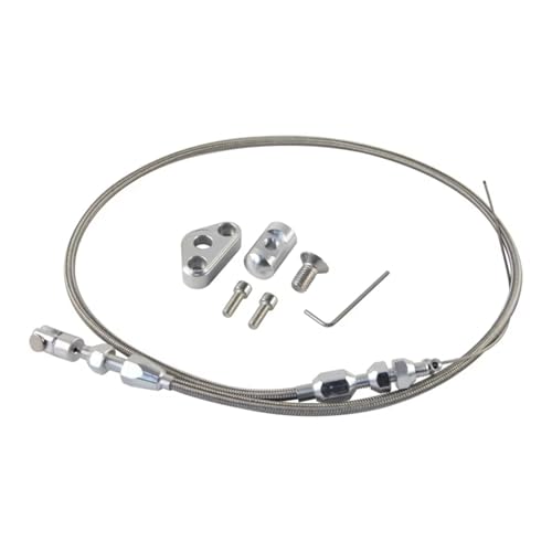 Câble d'accélérateur 36 pouces en acier inoxydable argent pour swap Chevy LS1 5,3l 4,8l - 6