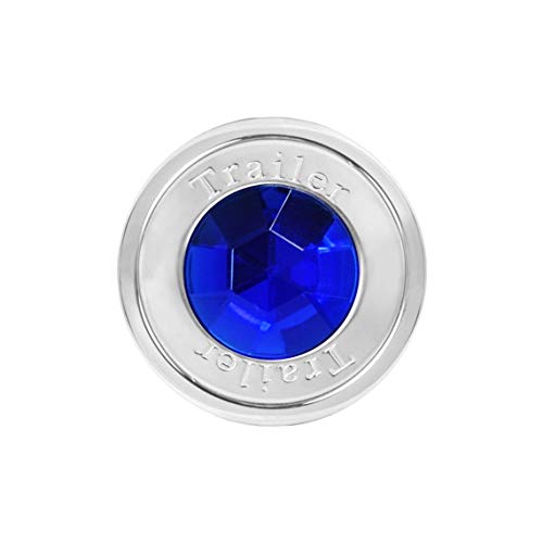 GG Grand General 95821 Blue Pin Hole Chrome Plated Aluminum Air Knob w/Trailer & Blue Jewel by GG Grand General - Image 2
