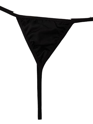 Image of RoseSeek Women's Sparkling Butterfly Chain Underwear Low Rise Cheeky G String Panty