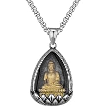 Feng Shui Buddha Necklace Amulet,Bring You Good Luck,Healthy,Success Talisman Good Luck Charms Chinese Decor Zen Decor get Necklace Protection