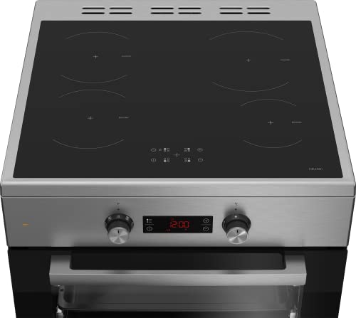 Foto von beko FSM69301XCT Freistehender Herd, Multifunktionsofen mit Induktionskochfeld, 60 cm, 72 l Garraum-Volumen, 4 Kochzonen, 8 Heizarten, SteamShine Reinigungsfunktion, Multifunktionsdisplay, Edelstahl