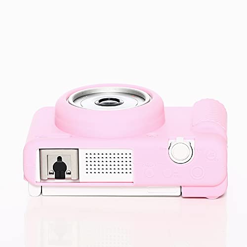 Pocoukate Capa para câmera Sony ZV-1F, ZV-1 II/ZV-1M2 Vlog, capa de silicone rosa macia antiarranhõe