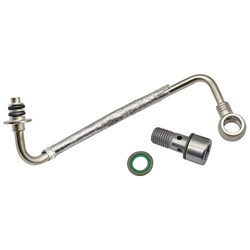 Image of SecosAutoparts Turbocharger Oil Return Line Turbo Oil Feed Tube fit for Buick Encore 2013-2018 fit for Chevrolet Cruze 2011-2018 Sonic 2012-2018 Trax 2015-2018# 55592600 25198546 25200947