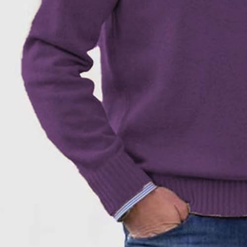 Maiyifu-GJ Men's Casual Knitted Pullover Sweater Long Sleeve Quarter Zip Sweater Lightweight Slim Fit Mock Neck Sweaters4