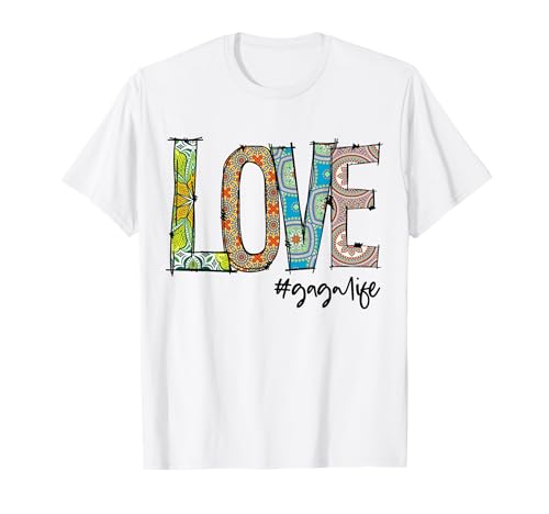 Love #GagaLife Gaga Life Vintage Florals Gifts T-Shirt