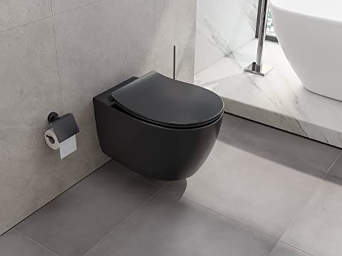 Aqua Bagno WC sospeso senza bordi, in ceramica