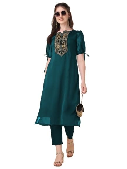 Image of Embroidery Silk Kurti