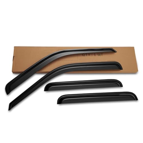 Window Rain Guards Visors for 1999-2016 Ford F250 F350 F450 F550 Super Duty SuperCrew Cab, Window Vent Wind Shades Deflectors, 4-Fullsize-Door by Cxdar - Image 6
