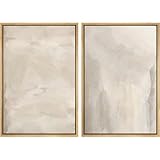 MUDECOR Framed Canvas Print Wall Art Abstract Neutral Tones Minimalist Earthy Color Palette Illustrations Modern Art...