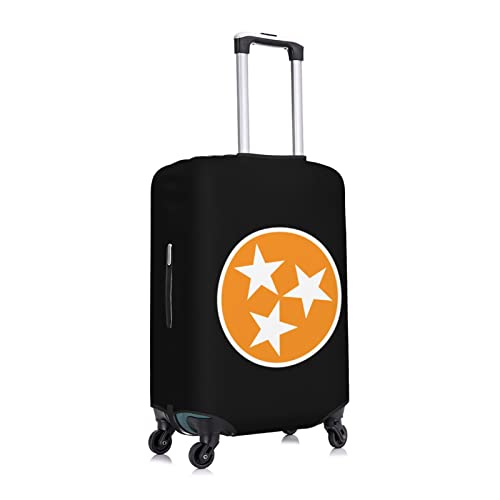 CUTEDWARF Tennessee Orange Star Flag Travel Suitcase Protector Fashion Luggage Cover Washable Fits 18-32 Inch Baggage3