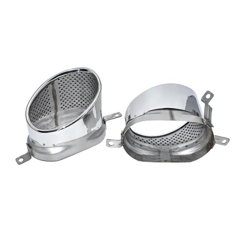 Embout pot d'échappement ovale argent look RS pour silencieux de voiture A4 A5 A6 2015-2018