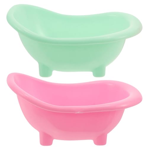 BELLIFFY Parrot Supplies Bird Bath for Cage Plastic Bathtub Hanging Design for Small Birds