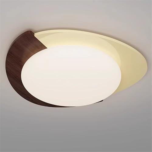 Plafonnier LED encastré en bois noble design nordique 3CCT